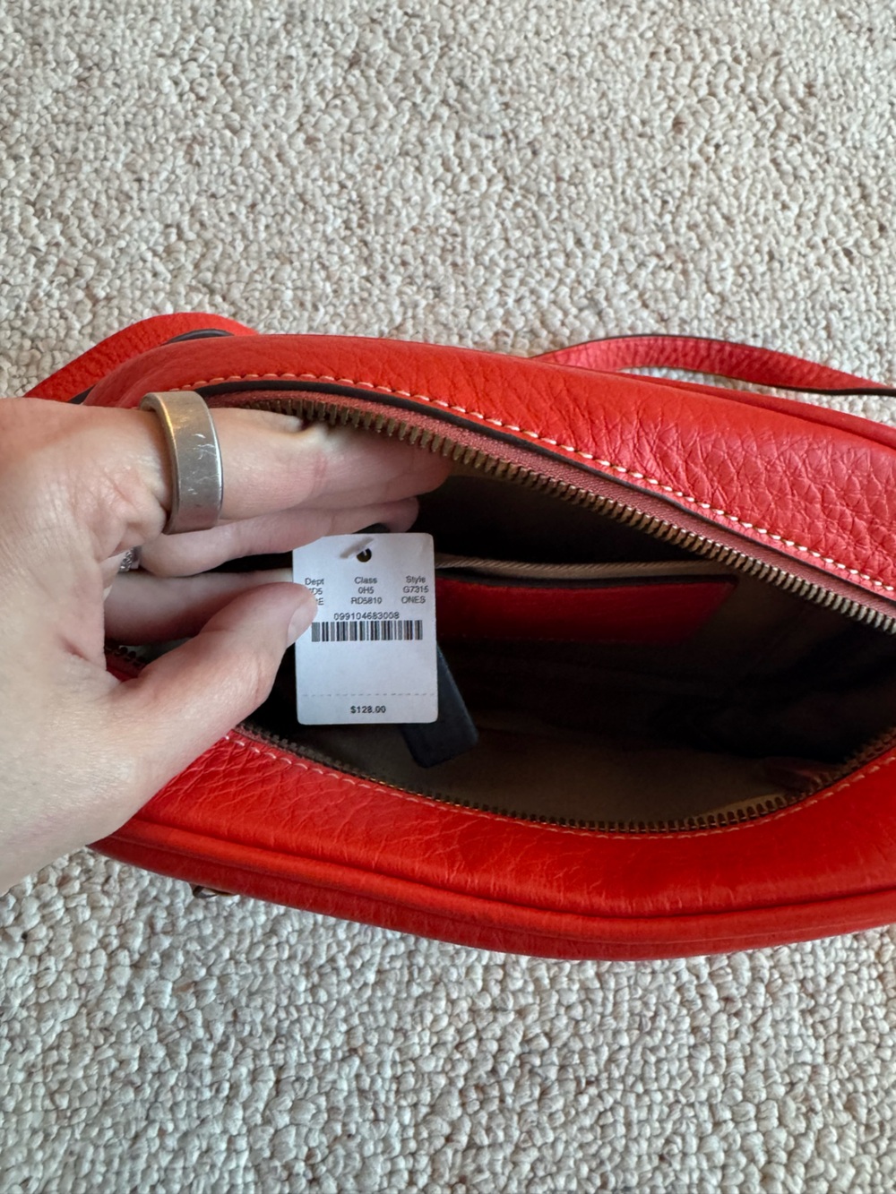 Red Leather Purse - Picture 3 of 7